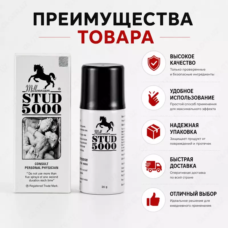 Мужской спрей Stud 5000 для снижения чувствительности и продления полового акта