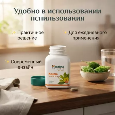 Карела Хималая (Karela Himalaya) — растительный препарат для поддержки обмена веществ и контроля уровня сахара в крови