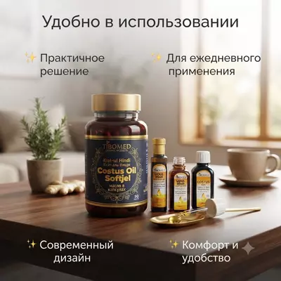   Tibomed Costus Oil Softgel (Qist Al Hindi)  90 kapsula