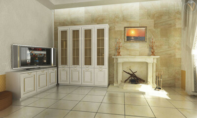 Отделка интерьера жидким травертином