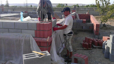 Строительство домов из каменных блоков - от 100 000 сум