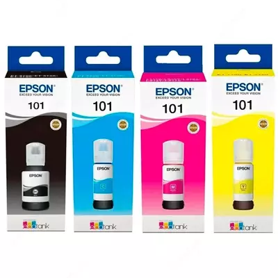 Краска Epson 101 EcoTank комплект. Краска Epson 101 EcoTank комплект.