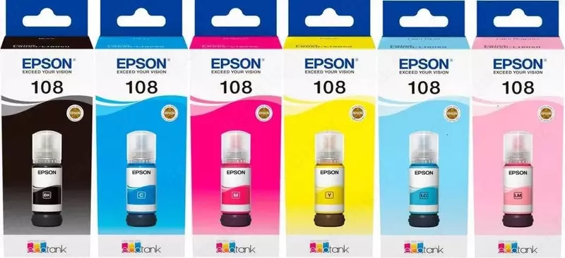 Краска Epson 108 комплект.