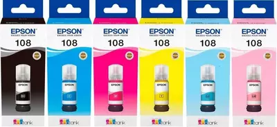 Краска Epson 108 комплект. Краска Epson 108 комплект.