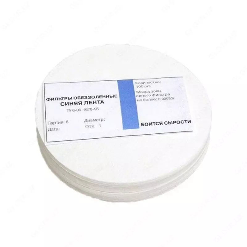 Фильтры обеззоленные Синяя лента Д-5.5 см - по запросу
