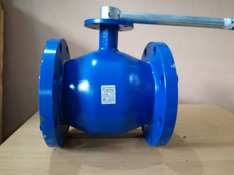 Кран шаровый DN150 PN16 Temper 28620150 фланцевый под задвижку - от {0} сум