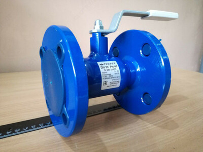Кран шаровый стальной DN32 PN40 фланцевый под задвижку Temper Россия - 375 900 сум / шт.