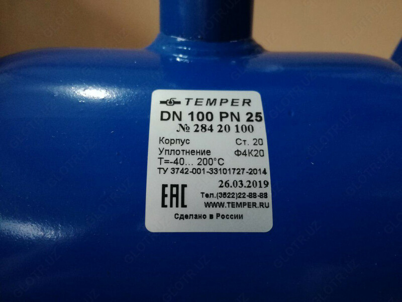 Кран шаровый Temper 28420100 DN100 PN25 фланцевый