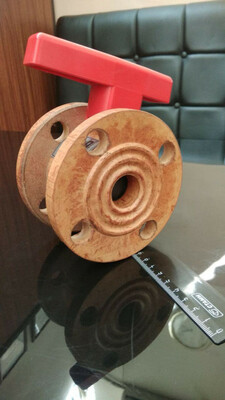 Кран шаровый химстойкий фланцевый Ду25 Ру16 полнопроходный из ПКМ Россия - 513 800 сум / шт.