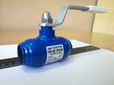 Кран шаровый DN20 PN40 стальной резьбовой Temper 28020020 - 212 800 сум / шт.