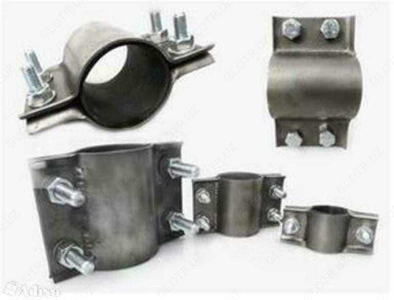  Хомут стальной ремонтный для труб DN 65 д/труб (75-76) - 