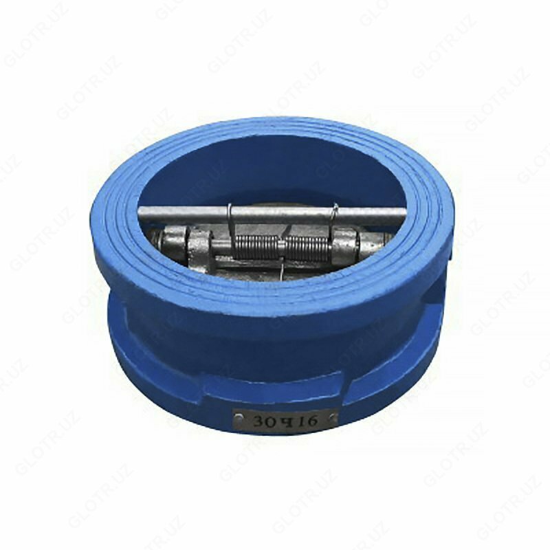 Клапан обратный DN200 PN16 чугунный 2-диск. межфланцевый