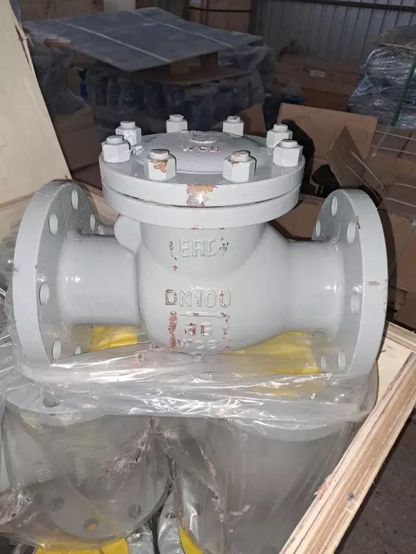 Клапан обратный стальной DN100 PN25 поворотный фланцевый - от {0} сум