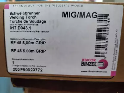 Горелка RF 45 GRIP-S 5м Abicor Binzel Оптом и розница