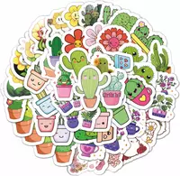 Набор наклеек Kawaii Flowers  А6  9л  артикул STP293