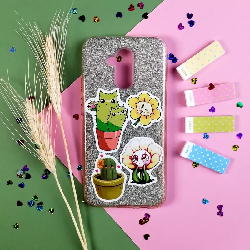  Набор наклеек Kawaii Flowers  А6  9л  артикул STP293 CHANDRA TASHKENT