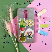  Набор наклеек Kawaii Flowers  А6  9л  артикул STP293 CHANDRA TASHKENT