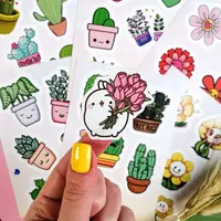  CHANDRA TASHKENT - Набор наклеек Kawaii Flowers  А6  9л  артикул STP293