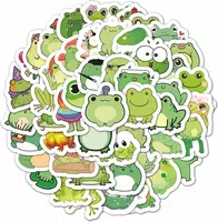 Набор наклеек Kawaii Frogs  А6. 9л  артикул STP294
