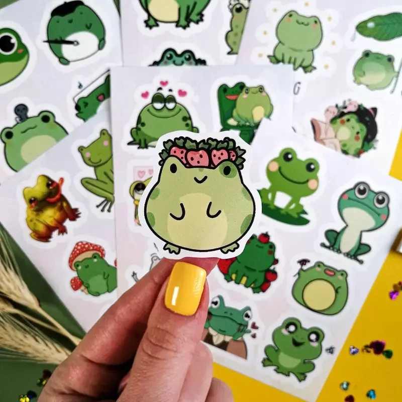   Набор наклеек Kawaii Frogs  А6. 9л  артикул STP294