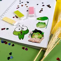  Набор наклеек Kawaii Frogs  А6. 9л  артикул STP294 CHANDRA TASHKENT