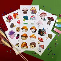  Набор наклеек Kawaii Mushrooms  А6. 9л  артикул STP295 - CHANDRA TASHKENT