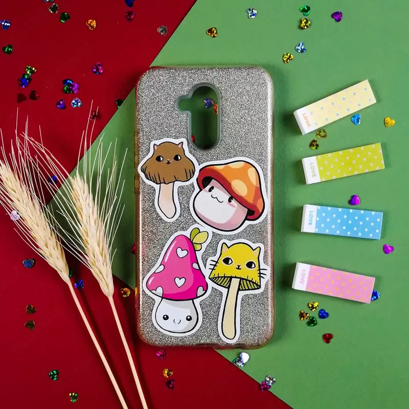  CHANDRA TASHKENT - Набор наклеек Kawaii Mushrooms  А6. 9л  артикул STP295