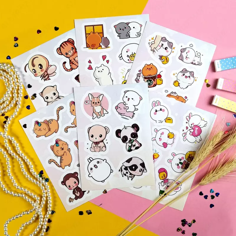 от {0} сум Набор наклеек "Kawaii Animals"