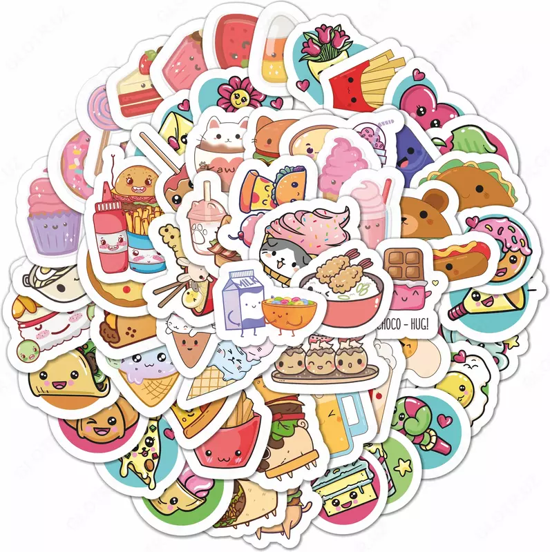Набор наклеек Kawaii Food  А6. 9л  артикул STP298