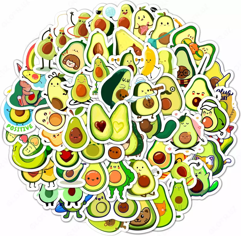 Набор наклеек "Kawaii Avokado"