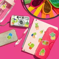  Набор наклеек Kawaii Cactus  А6  9л  артикул STP300 - 