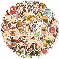 Набор наклеек Kawaii Pug  А6  9л  артикул STP302