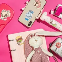  Набор наклеек Kawaii Pug  А6  9л  артикул STP302 CHANDRA TASHKENT