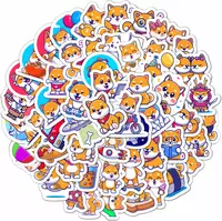 Набор наклеек Kawaii Shiba inu  А6  9л  артикул STP303