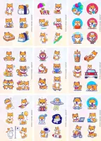  Набор наклеек Kawaii Shiba inu  А6  9л  артикул STP303 - 