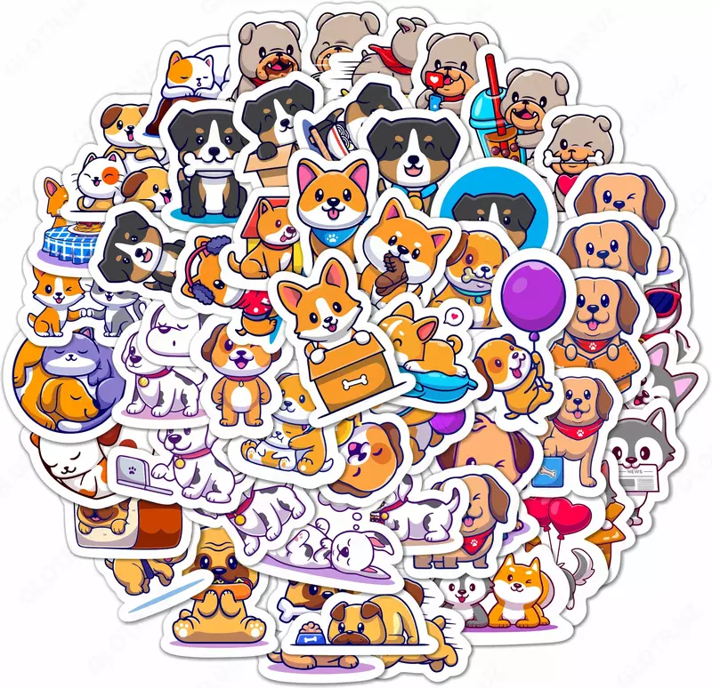 Набор наклеек Kawaii All Dogs  А6  9л  артикул STP304