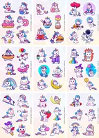  Набор наклеекKawaii Unicorn 1  А6  9л  артикул STP305 - 