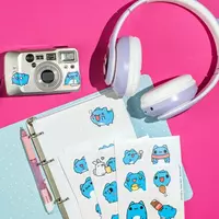  Набор наклеек Kawaii Bugcat Capoo  А6  9л  артикул STP308 Только оптом