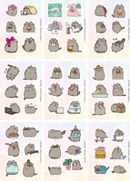  Набор наклеек Kawaii Pusheen  А6  9л  артикул STP309 - 
