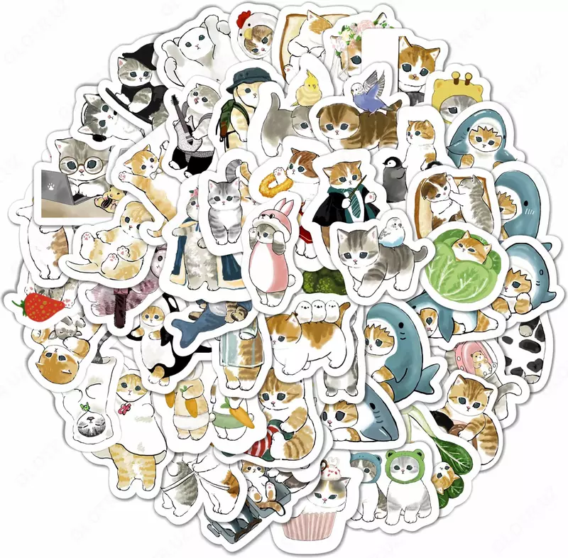 Набор наклеекKawaii Сats in clothes  А6  9л  артикул STP312