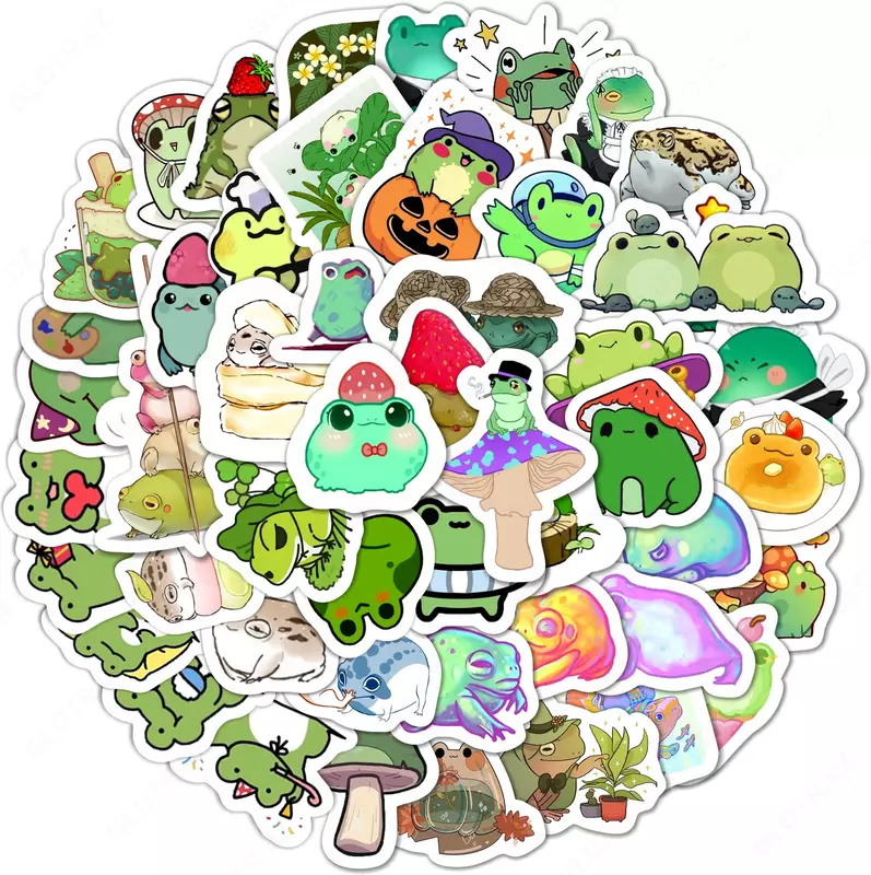 Набор наклеек Kawaii Сute frog  А6  9л  артикул STP313
