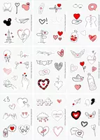 Набор наклеек Love 1  А6  9л  артикул STP318 - 