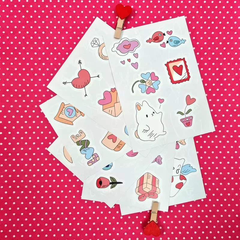  Набор наклеек Love 1  А6  9л  артикул STP318 - CHANDRA TASHKENT