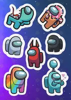   Набор наклеек Among Us  А6. 9л  артикул STP213