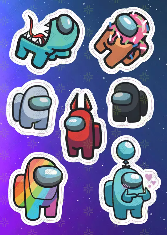   Набор наклеек Among Us  А6. 9л  артикул STP213