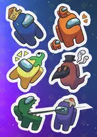  Набор наклеек Among Us  А6. 9л  артикул STP213 CHANDRA TASHKENT