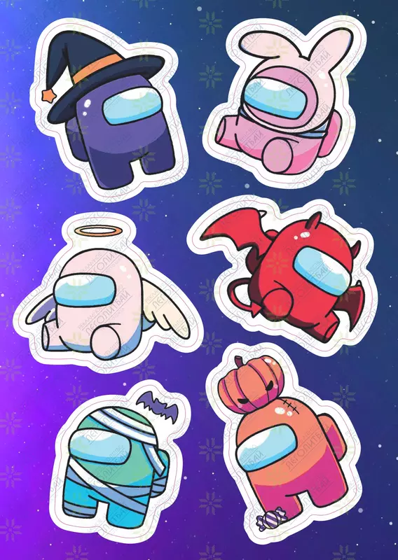  Набор наклеек Among Us  А6. 9л  артикул STP213 - CHANDRA TASHKENT