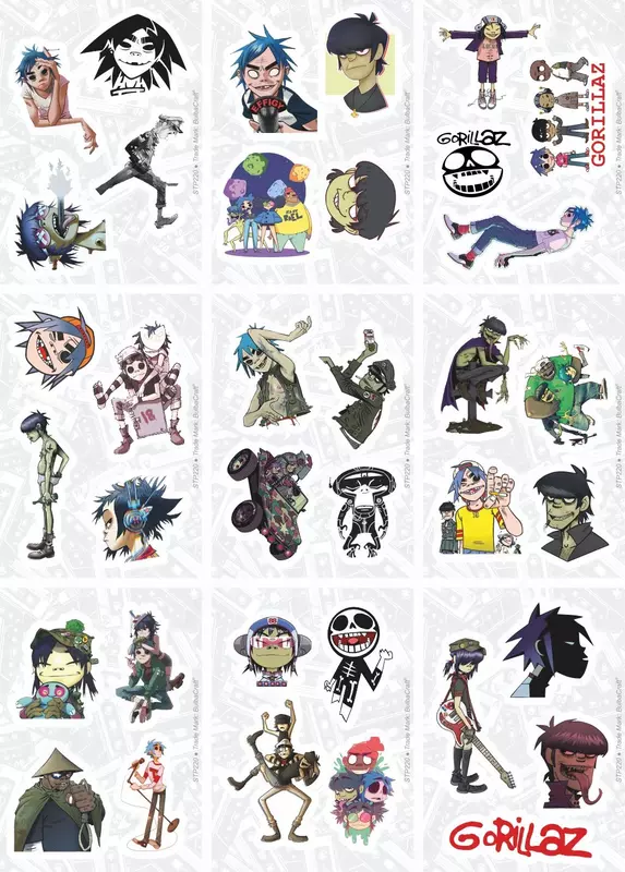  Набор наклеек Gorillaz А6  9л  артикул STP220 - 