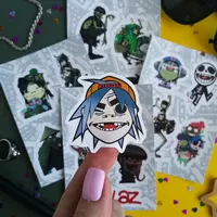  Набор наклеек Gorillaz А6  9л  артикул STP220 - Наклейки для телефонов