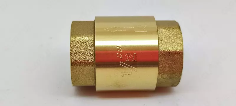  Клапан обратный латунный DN 15 PN10 м-м пружинный/пласт. шток SGL - 